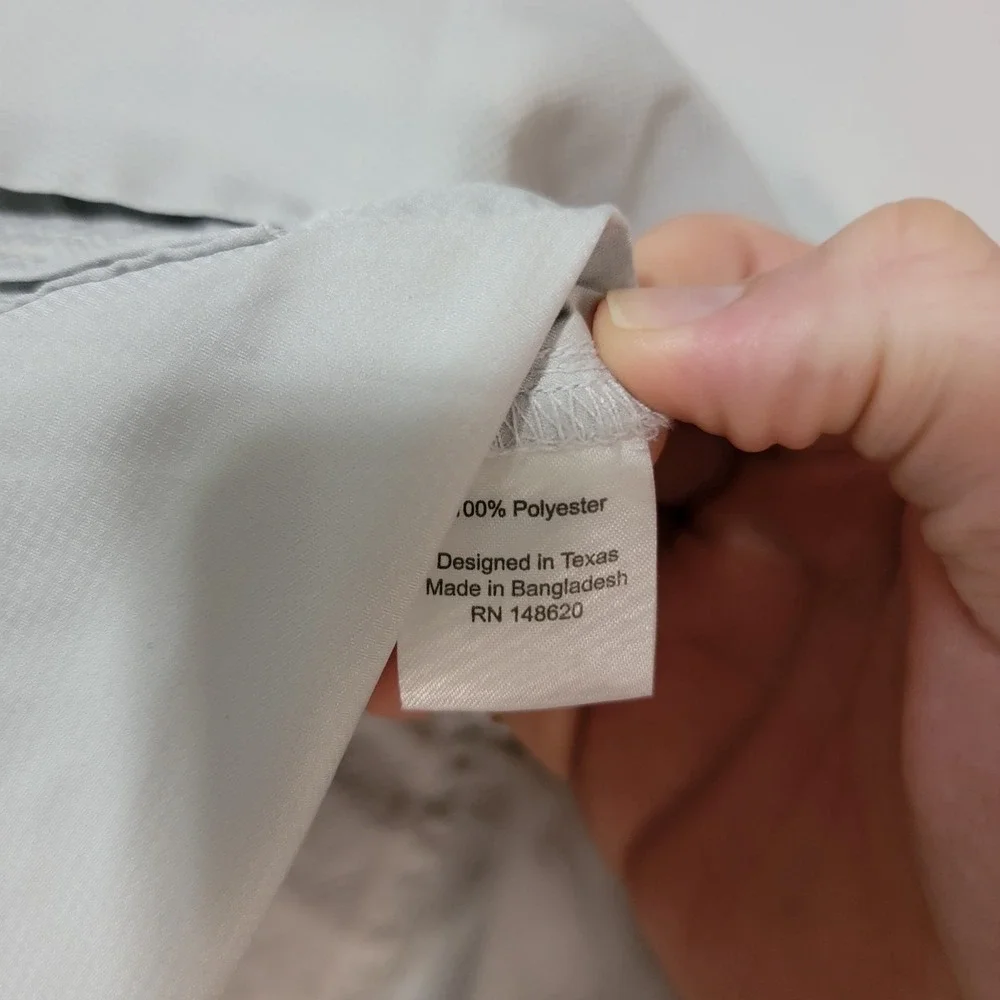 Texas Standard Guayabera Libre Shirt Mens Large Gray Embroidered Western Vented - Picture 6 of 6